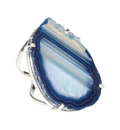 Agate Slice Arc And Wire Ring Silver 603744 P30