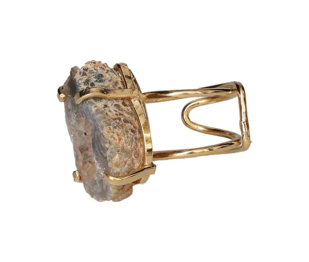 Agate Geode Arc Ring – Earthborn Glow 613316