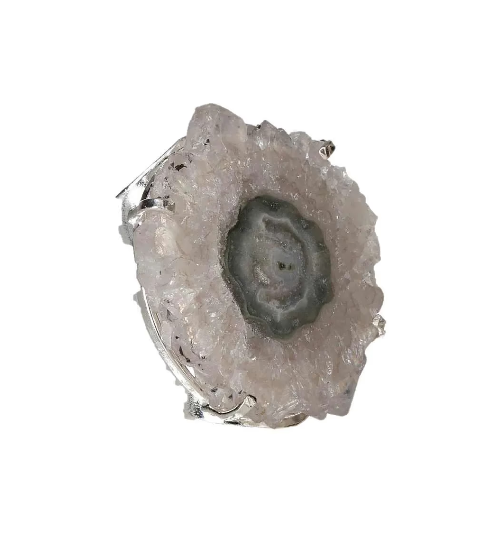 Agate Stalactite Cuff Ring – Crystal Bloom in Silver 614122