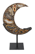 Agate Moon With Metal Base 624862