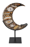 Agate Moon With Metal Base 624893