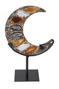 Agate Moon With Metal Base 624923