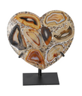 Agate Heart With Metal Base 625050