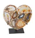 Agate Heart With Metal Base 625074