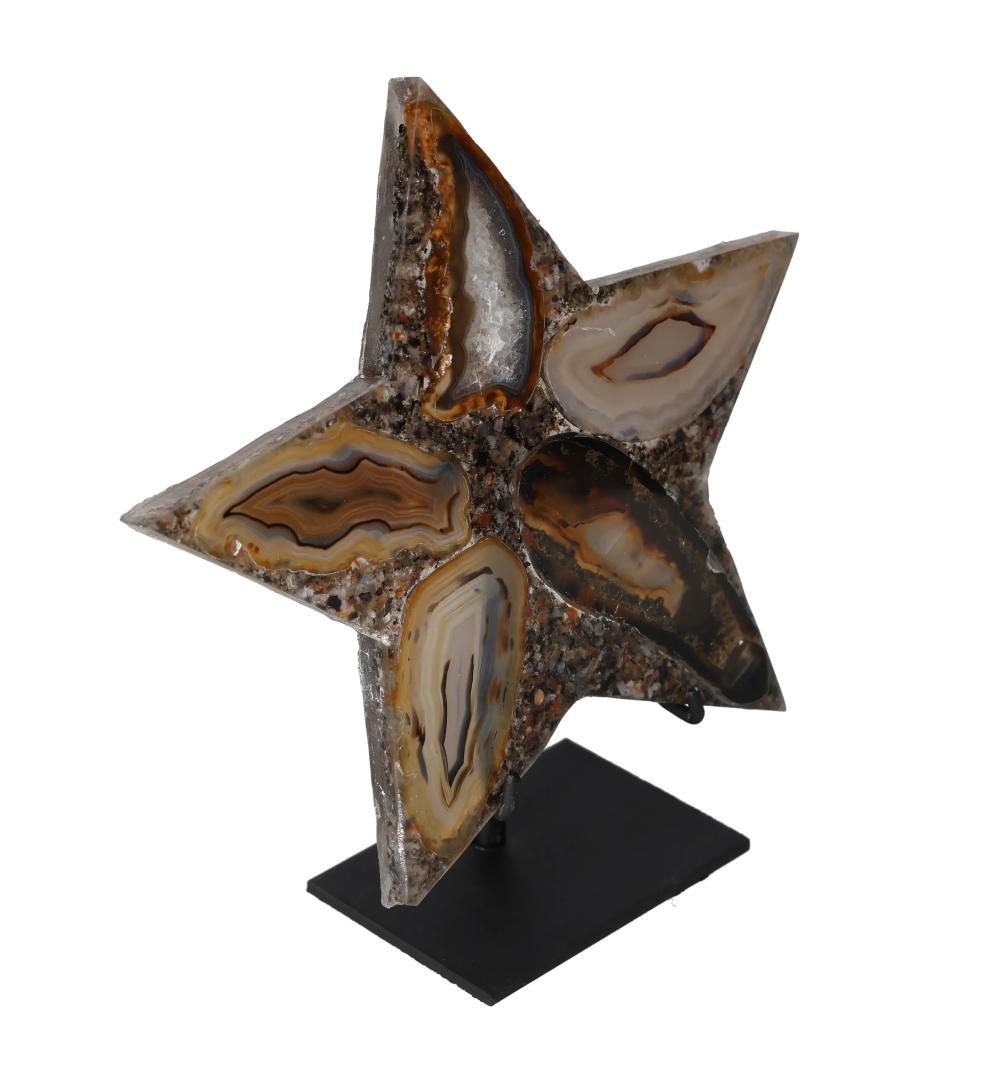 Agate Star With Metal Base 625227
