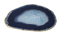 Agate Slice Polished Blue With Gold Trim 625586