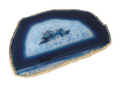 Agate Slice Polished Blue With Gold Trim 625616