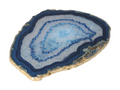 Agate Slice Polished Blue With Gold Trim 625647