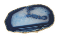 Agate Slice Polished Blue With Gold Trim 625654
