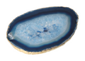 Agate Slice Polished Blue With Gold Trim 625661