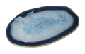 Agate Slice Polished Blue With Gold Trim 625685