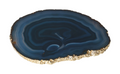 Agate Slice Polished Marine With Gold Trim 625739