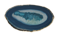 Agate Slice Polished Marine With Gold Trim 625746