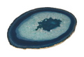 Agate Slice Polished Marine With Gold Trim 625821