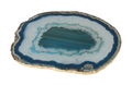 Agate Slice Polished Marine With Gold Trim 625869