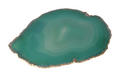 Agate Slice Polished Green With Gold Trim 625913