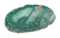 Agate Slice Polished Green With Gold Trim 625937
