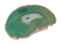 Agate Slice Polished Green With Gold Trim 625982