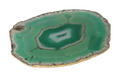 Agate Slice Polished Green With Gold Trim 626002