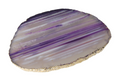 Agate Slice Polished Purple With Gold Trim 626033