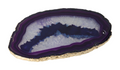 Agate Slice Polished Purple With Gold Trim 626088