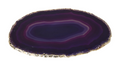 Agate Slice Polished Purple With Gold Trim 626101