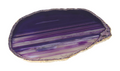 Agate Slice Polished Purple With Gold Trim 626170