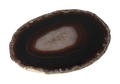 Agate Slice Polished Black With Gold Trim 626354