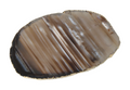 Agate Slice Polished Black With Gold Trim 626439