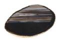Agate Slice Polished Black With Gold Trim 626460