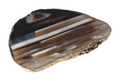 Agate Slice Polished Black With Gold Trim 626477