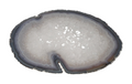 Agate Slice Polished Grey With Silver Trim 627498