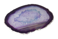 Agate Slice Polished Purple With Silver Trim 627863