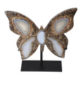 Agate Butterfly With Metal Base 628631