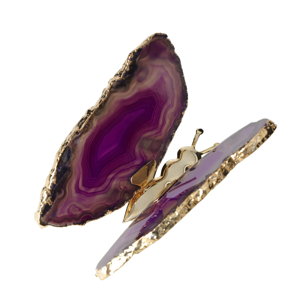 Agate Butterfly With Gold Trim 628778