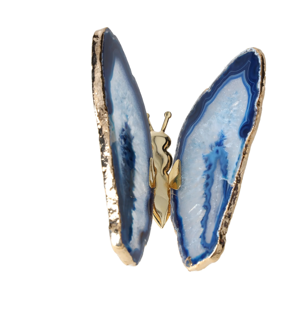 Agate Butterfly With Gold Trim 628846