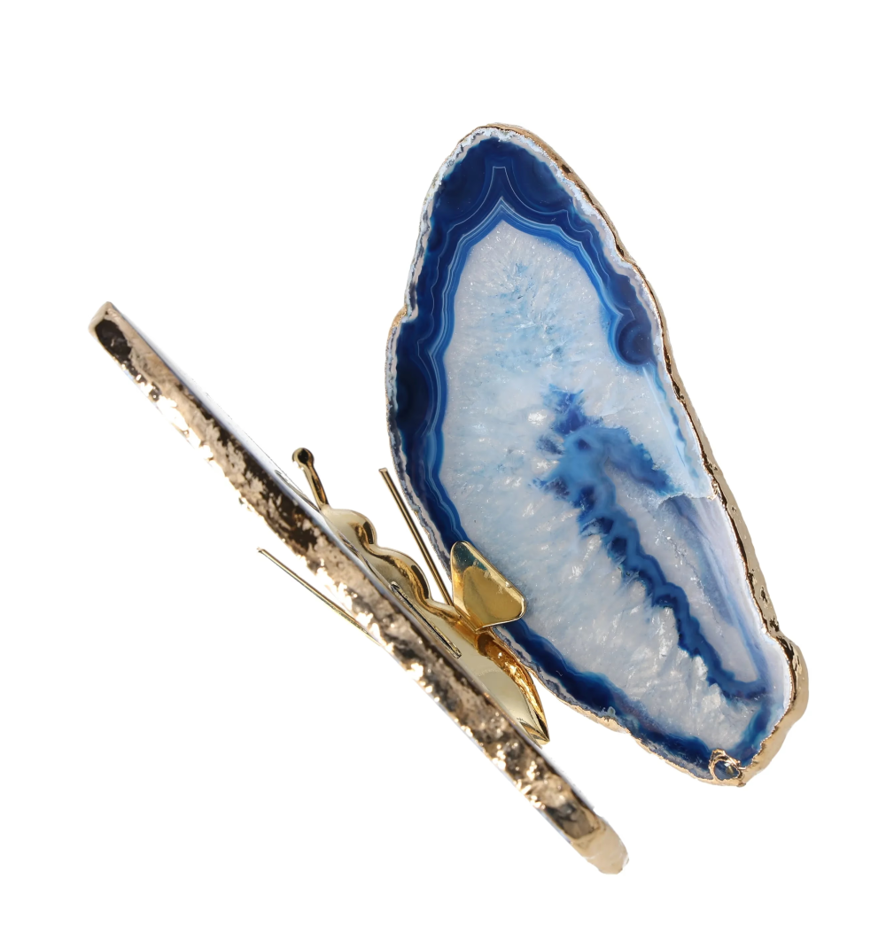 Agate Butterfly With Gold Trim 628846