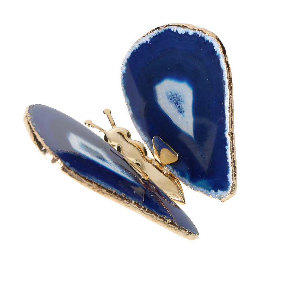 Agate Butterfly With Gold Trim 628853