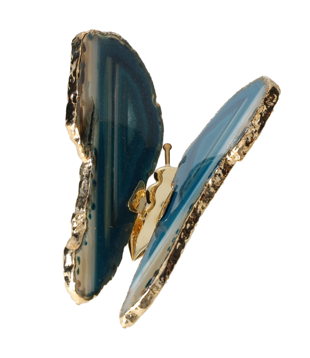 Agate Butterfly With Gold Trim 628914