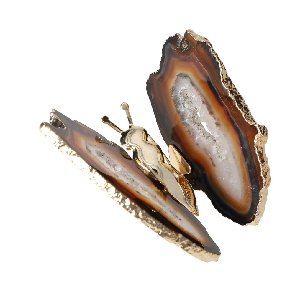Agate Butterfly With Gold Trim 628976