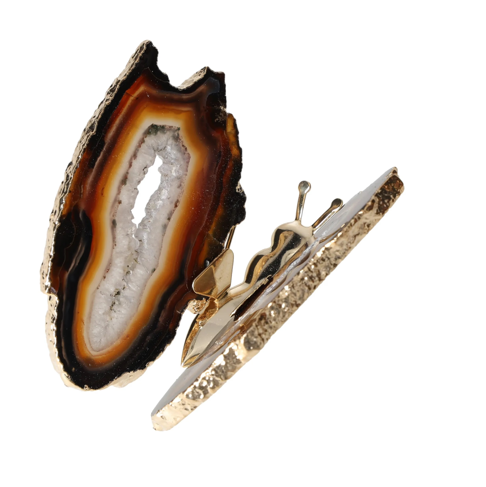 Agate Butterfly With Gold Trim 628976