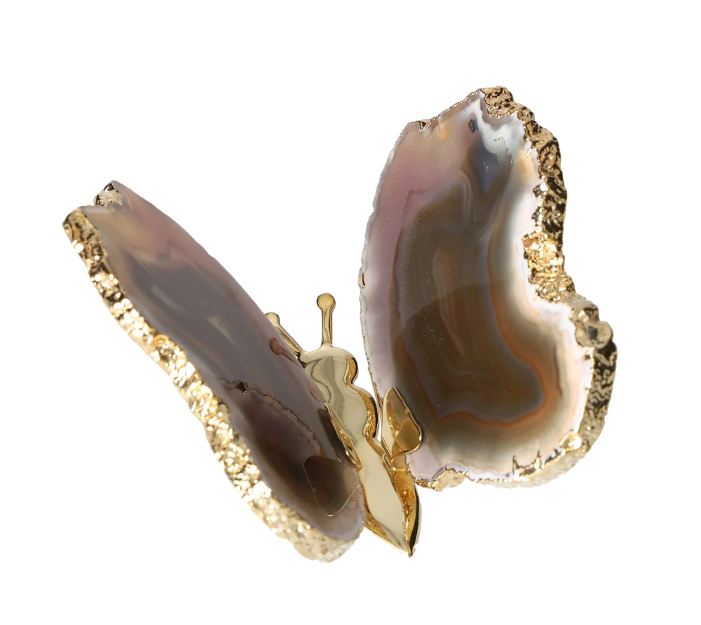 Agate Butterfly With Gold Trim 628983
