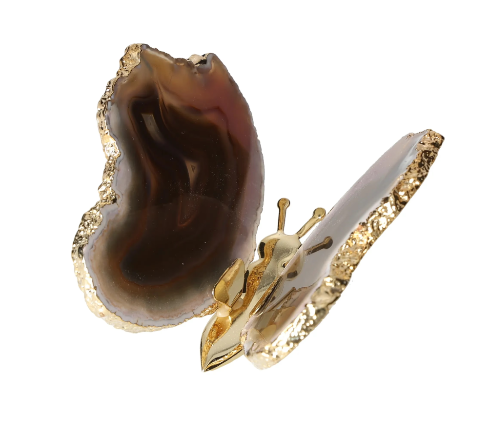 Agate Butterfly With Gold Trim 628983