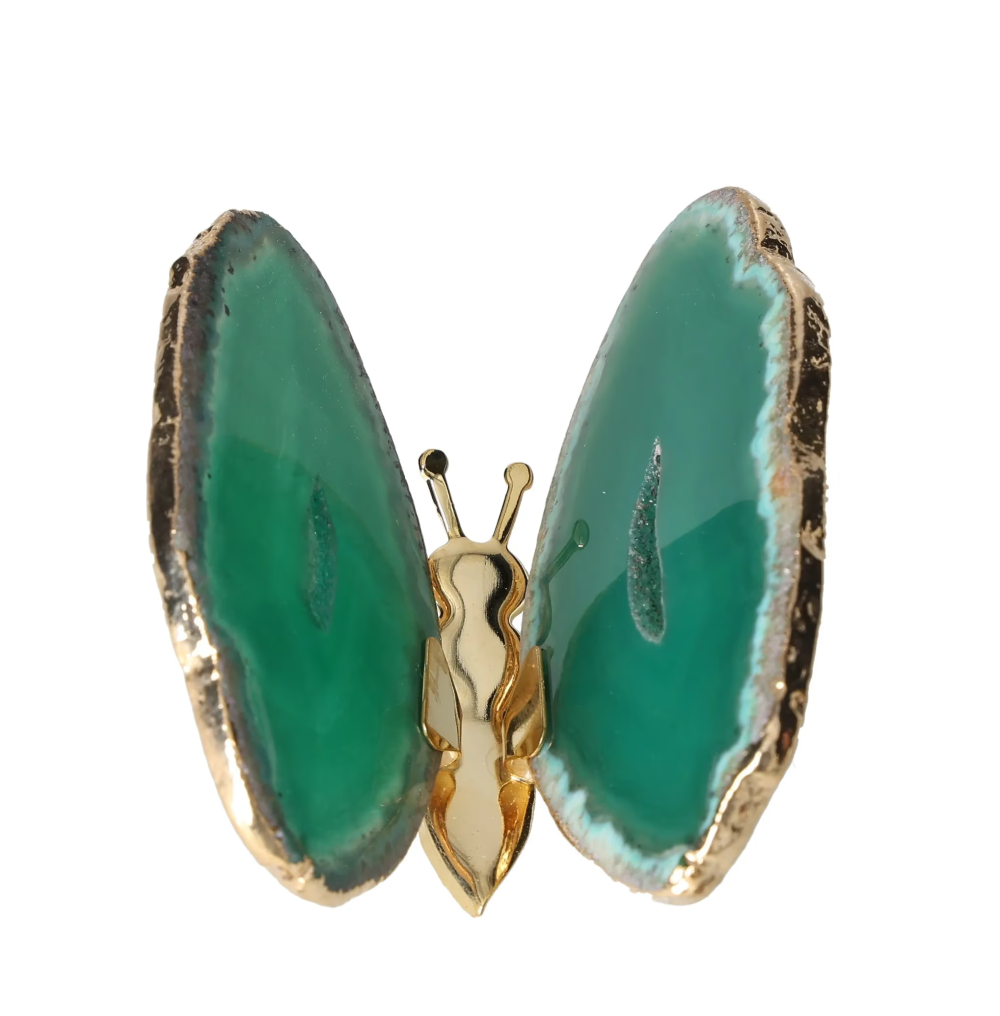 Agate Butterfly With Gold Trim 629058