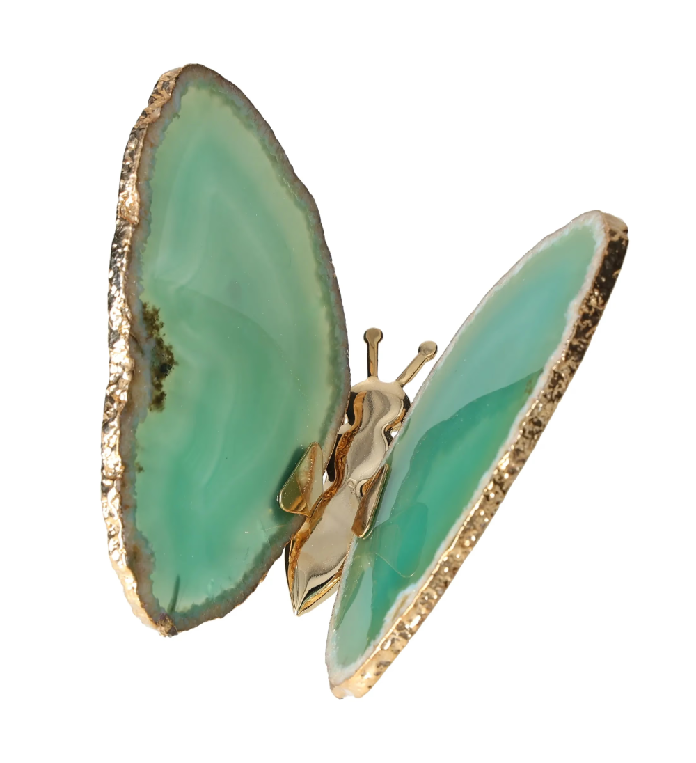 Agate Butterfly With Gold Trim 629065