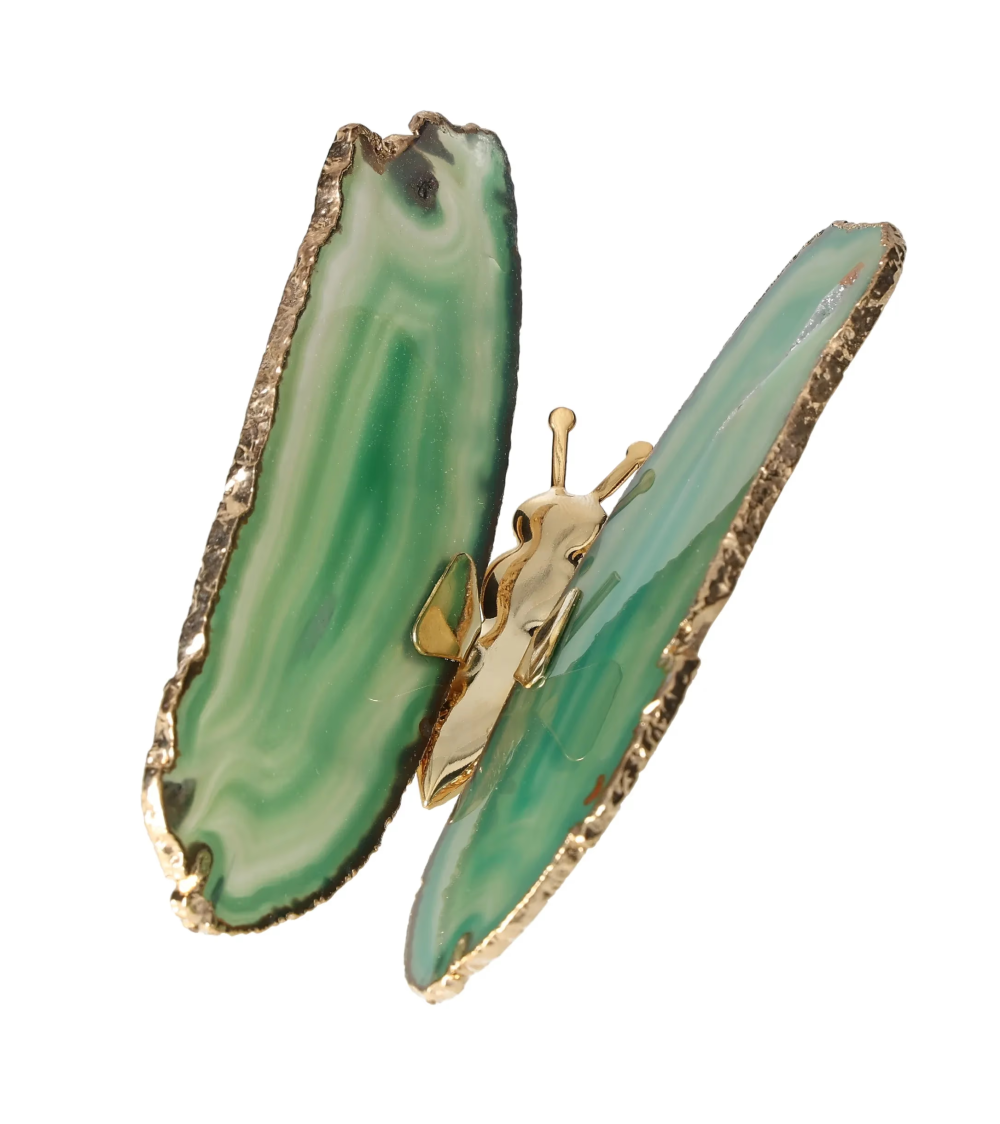 Agate Butterfly With Gold Trim 629072