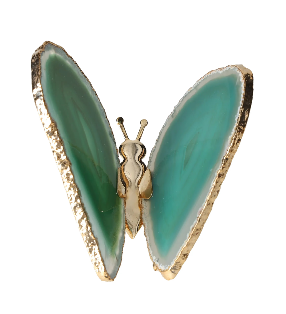 Agate Butterfly With Gold Trim 629089