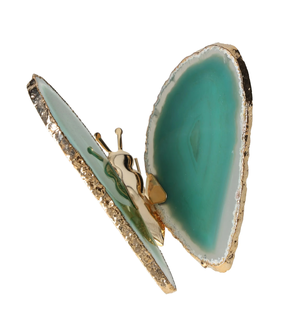 Agate Butterfly With Gold Trim 629089