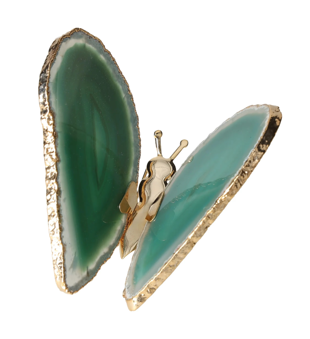 Agate Butterfly With Gold Trim 629089