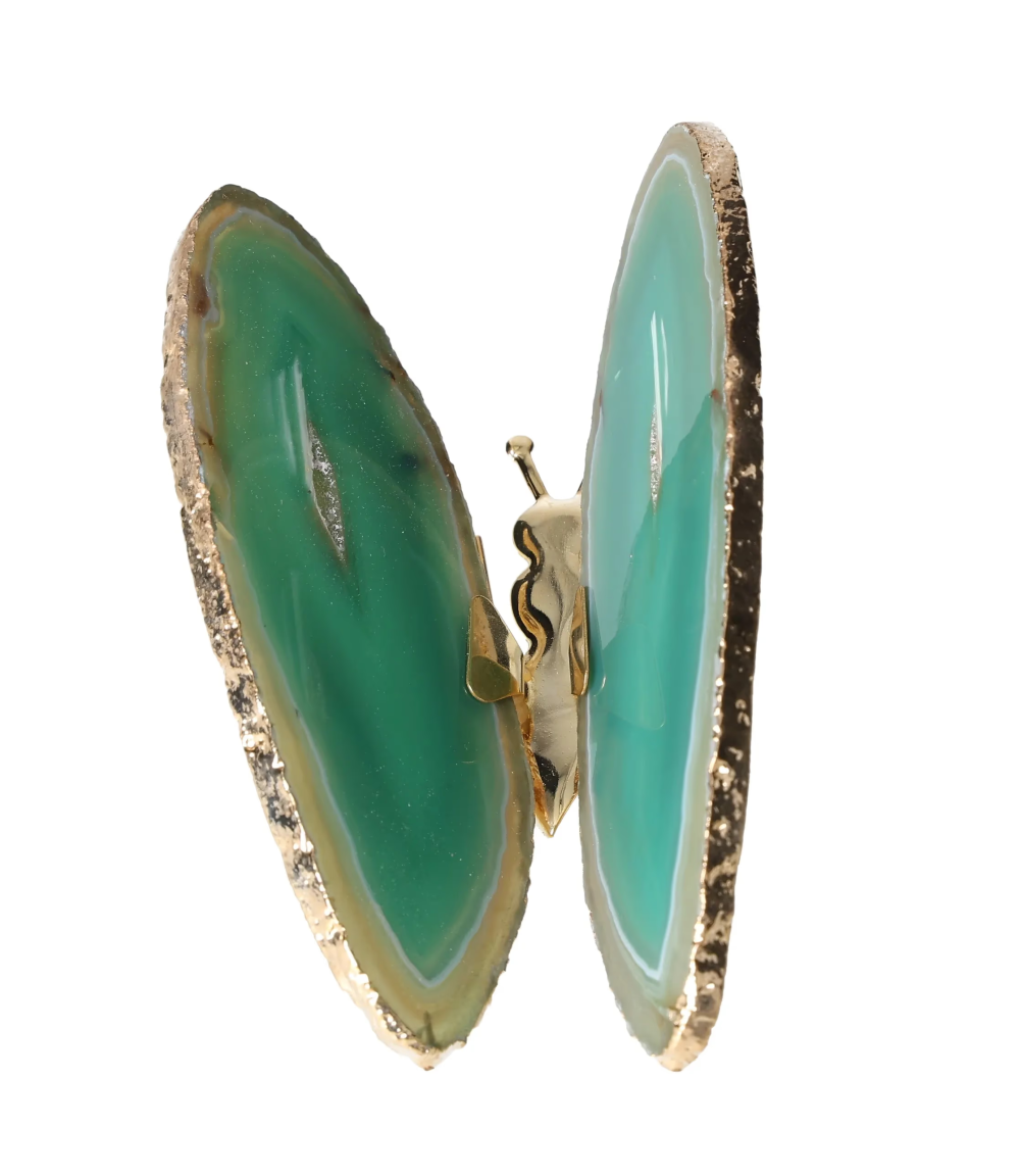 Agate Butterfly With Gold Trim 629133